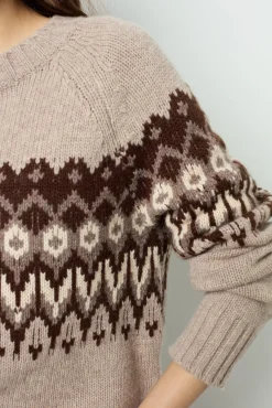 Best Geometric wool sweater - JANINA Knitwear