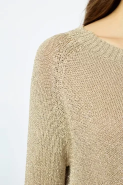 Sale Golden lurex sweater - JAYLIN Knitwear