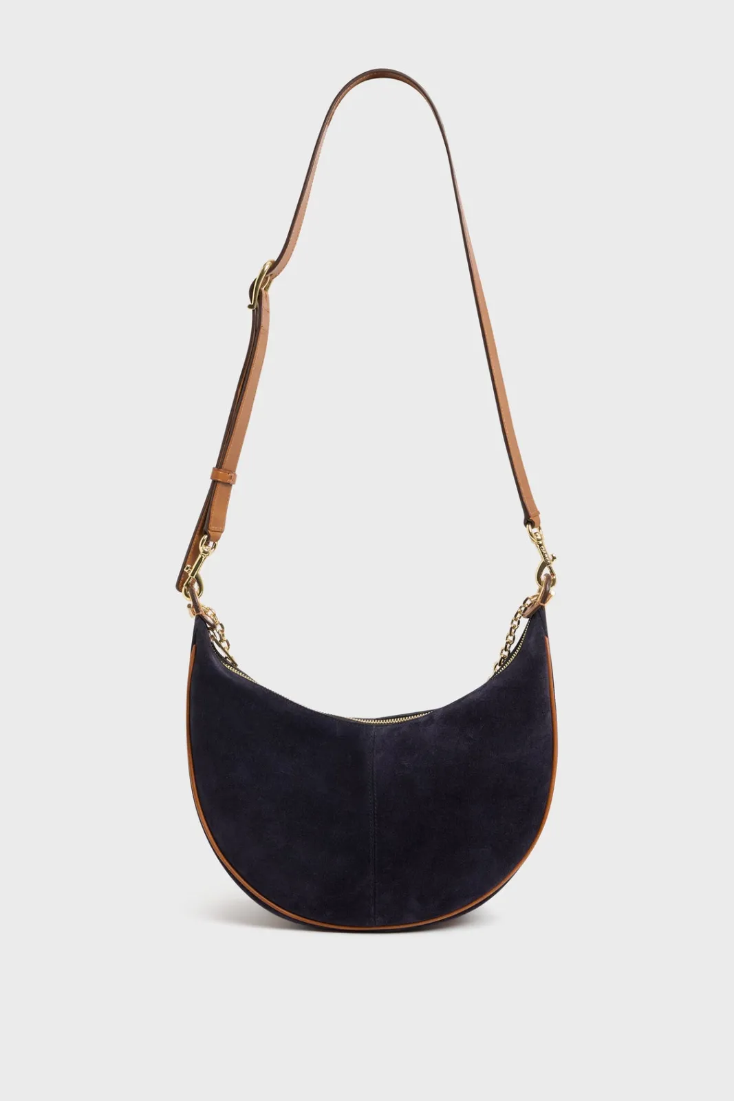 New Half-moon bag in suede leather - LE SUZANNE Shoulder Bags