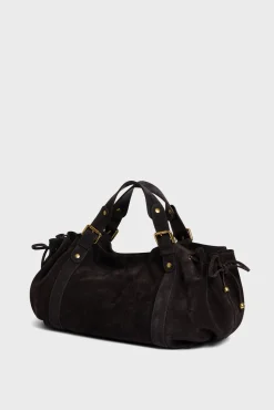 Fashion Handbag in suede leather - 24H The Iconic 24H|Handbag