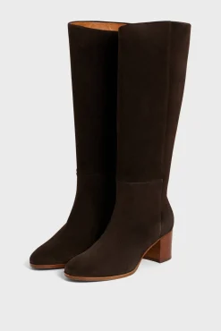 Fashion Heeled boots in khaki suede - LIZZIE Shoes