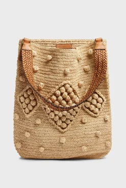 Outlet Hobo Bag in raffia - JOSIE Handbag