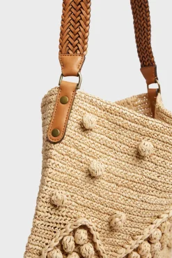 Outlet Hobo Bag in raffia - JOSIE Handbag