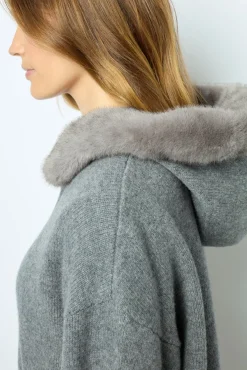 Clearance Hooded cashmere cardigan - JOSSELINE Knitwear