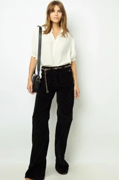 Discount Jacquard blouse with ruffles - BEATRICE Shirts & Blouses