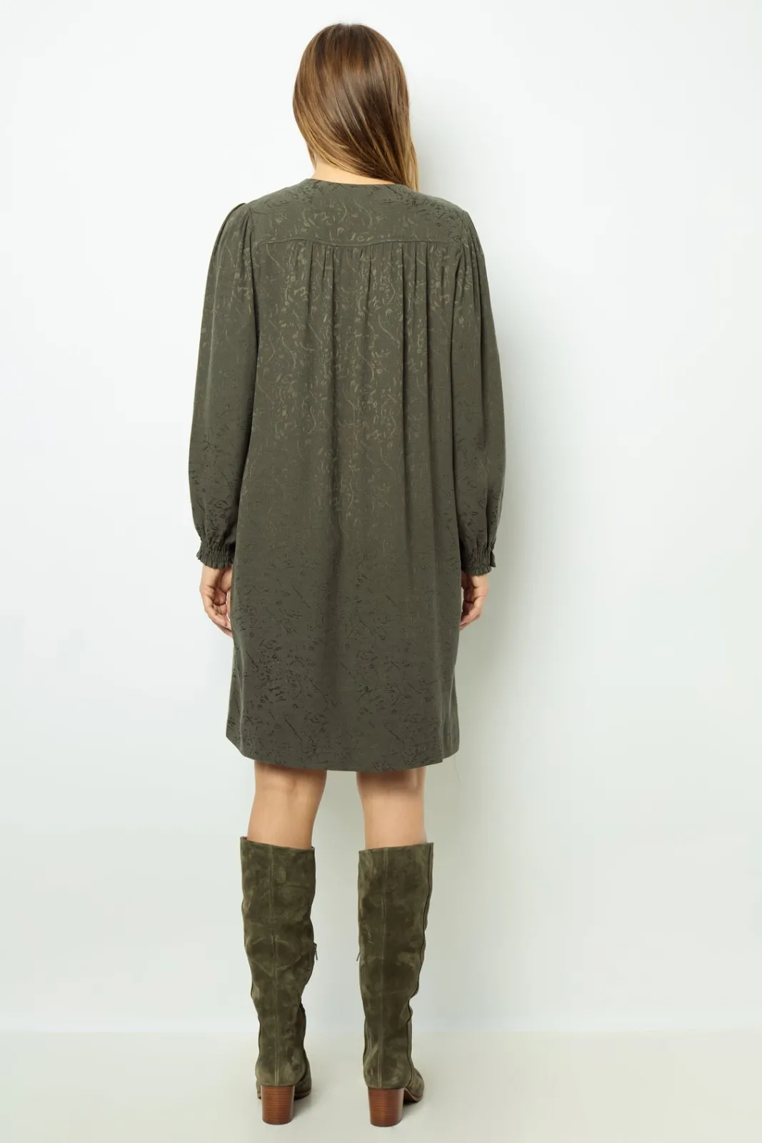 Outlet Jacquard straight-cut mini dress - SOLENE Dresses