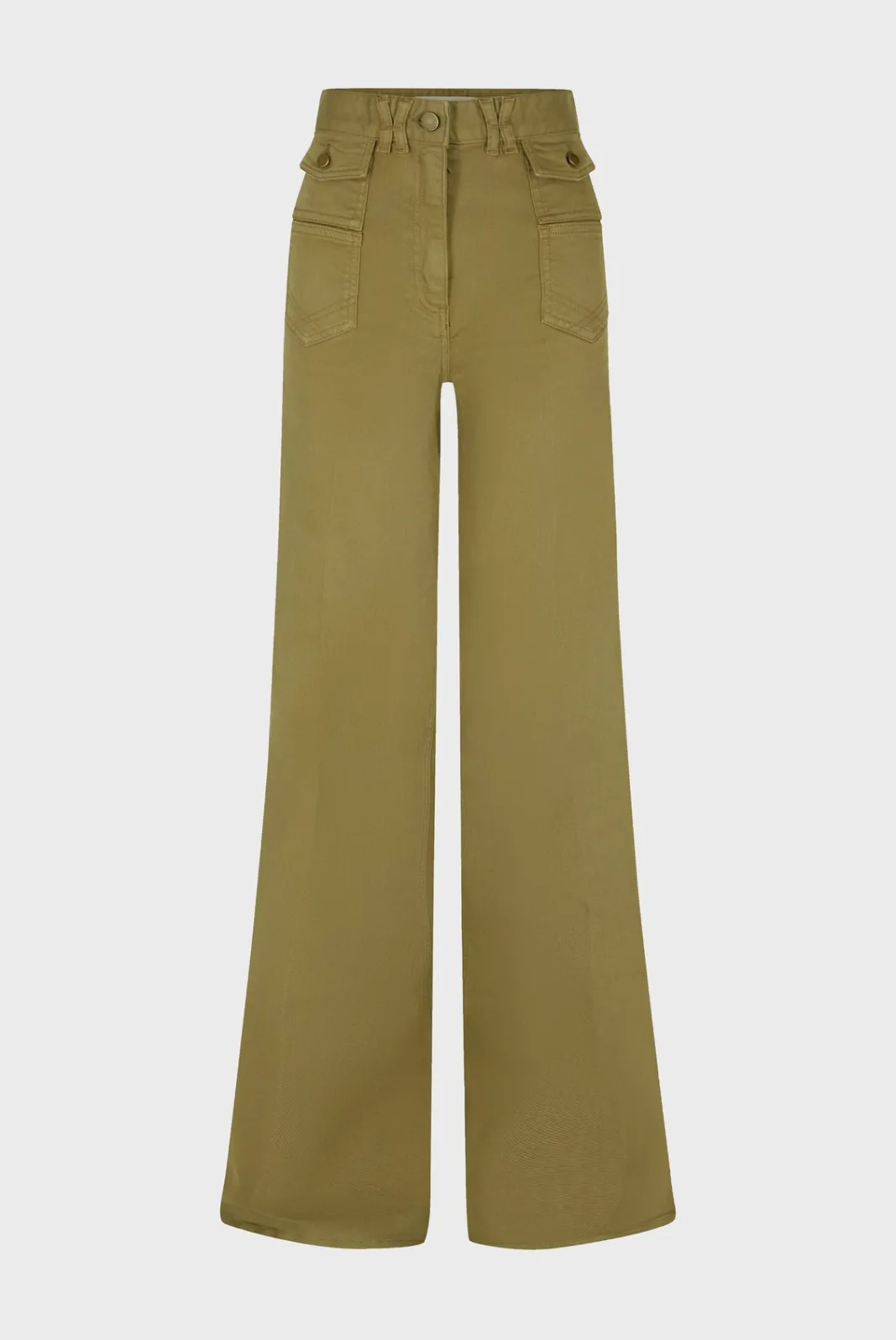 Online Khaki flared jeans - ANNA Trousers
