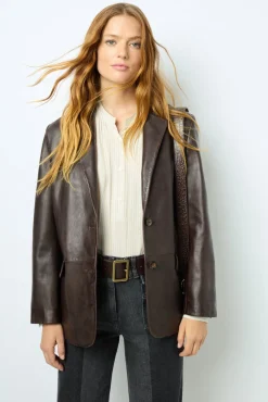 Clearance Lamb leather blazer - BEA Leather & Pelts