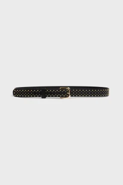 Discount Leather belt with studs - AMY Belts