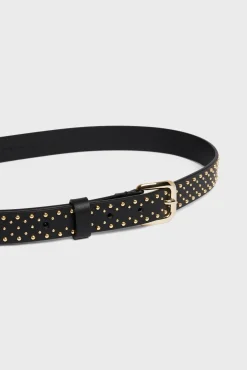 Discount Leather belt with studs - AMY Belts