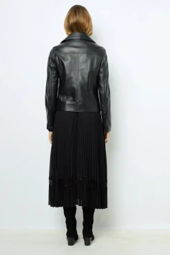 Outlet Leather perfecto jacket - NADEGE Leather & Pelts
