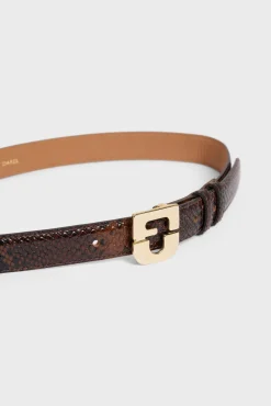 Outlet Leather signature belt - LE LAUREN Belts