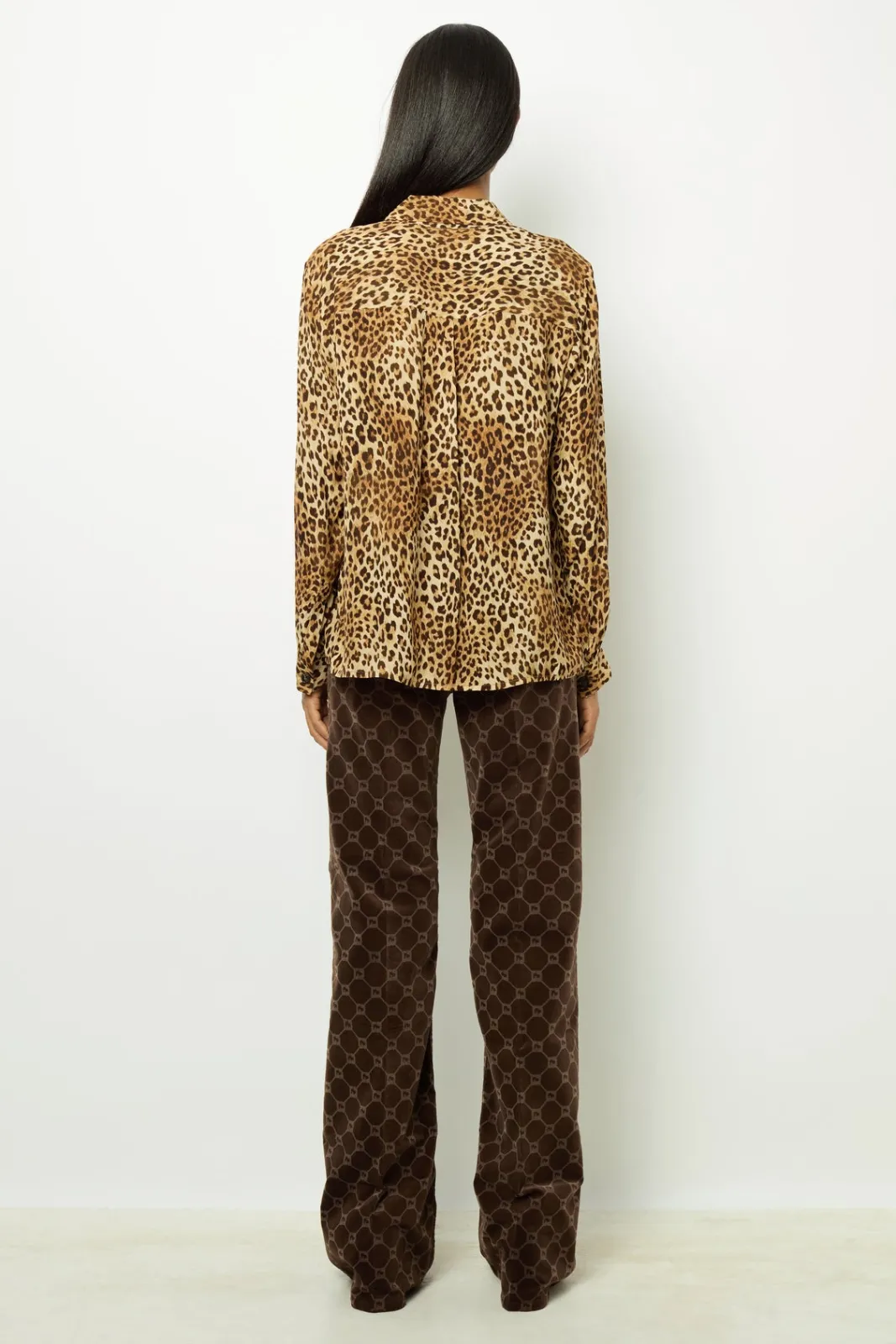 New Leopard print blouse with lacing - BRISIA Shirts & Blouses