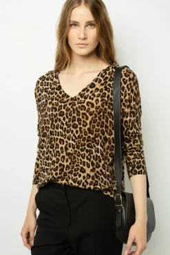 Best Leopard print wool sweater - JINENE Knitwear