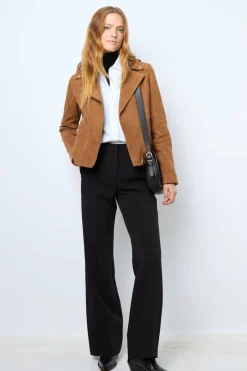 Sale MAUD - Velvet leather biker jacket Leather & Pelts