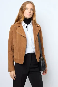Sale MAUD - Velvet leather biker jacket Leather & Pelts