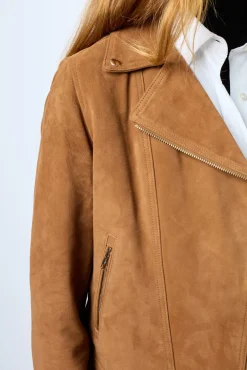 Sale MAUD - Velvet leather biker jacket Leather & Pelts