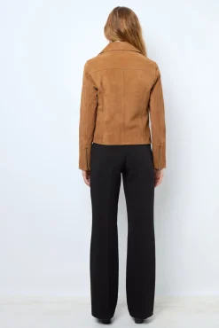 Sale MAUD - Velvet leather biker jacket Leather & Pelts