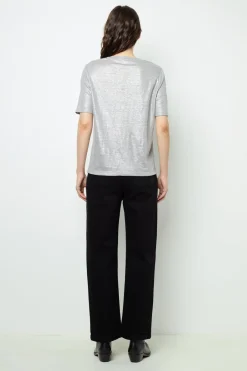 New Metallic-finish short sleeves T-shirt - AIDA Tops & T-Shirts