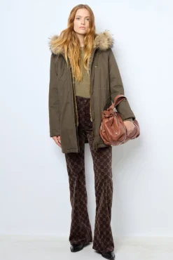 Fashion Mid-length padded parka with hood - LOUCINE Coats