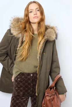 Fashion Mid-length padded parka with hood - LOUCINE Coats