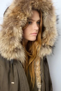 Fashion Mid-length padded parka with hood - LOUCINE Coats