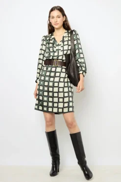 Best Mini dress with geometric print - SASKIA Dresses