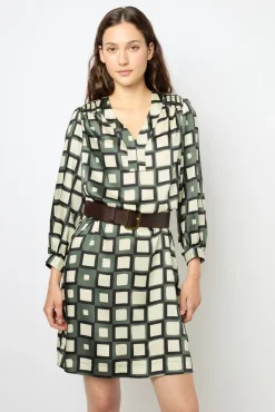 Best Mini dress with geometric print - SASKIA Dresses