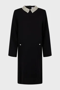 Clearance Mini dress with jewel shirt collar - SYLVINE Dresses