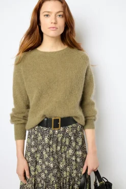 Hot Mohair round neck sweater- JOLINA Knitwear