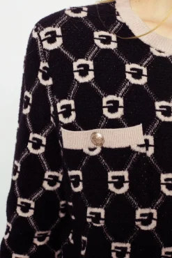 Outlet Monogram cardigan - JANKA Knitwear
