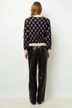 Outlet Monogram cardigan - JANKA Knitwear