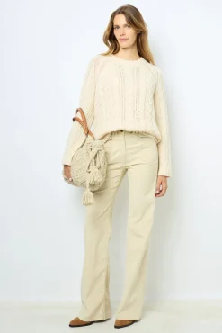 Hot Natural velvet flare pants - ANNA Knitwear