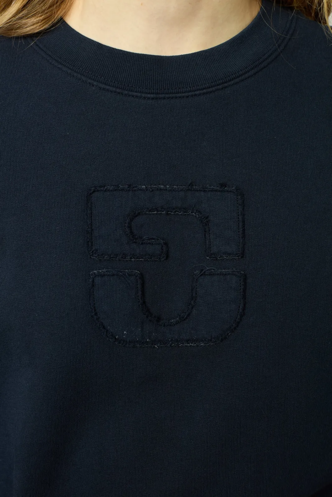 Online Navy blue logo sweatshirt - ADRIENNE Tops & T-Shirts
