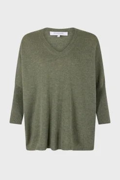 New Oversized Khaki cashmere sweater - JOURDAN Knitwear