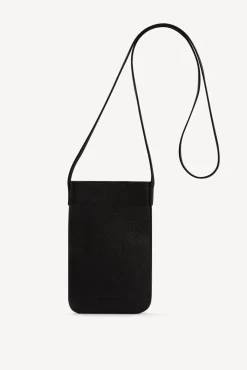 Clearance Phoneholder in grainy leather metallic inside - LADYPHONE Shoulder Bags|Leather Goods