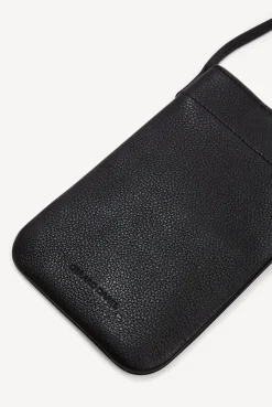 Clearance Phoneholder in grainy leather metallic inside - LADYPHONE Shoulder Bags|Leather Goods