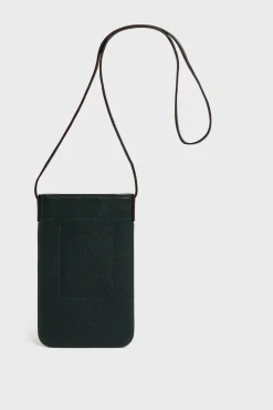 Outlet Phoneholder in leather metallic inside - LADYPHONE Leather Goods