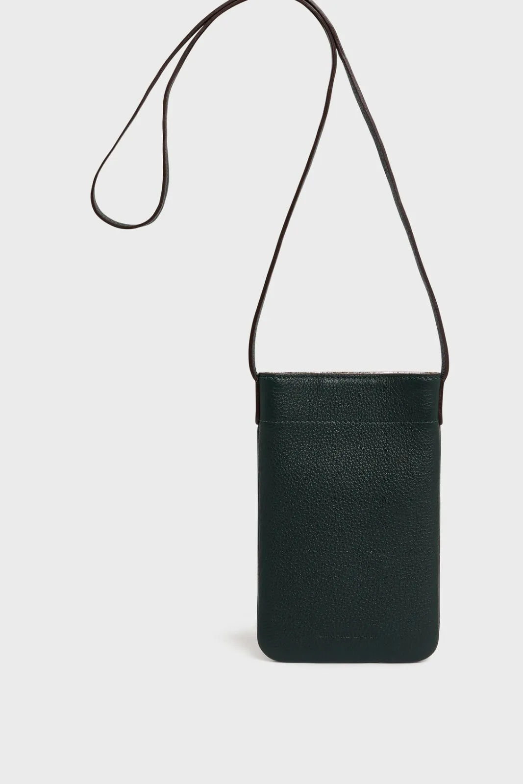 Outlet Phoneholder in leather metallic inside - LADYPHONE Leather Goods