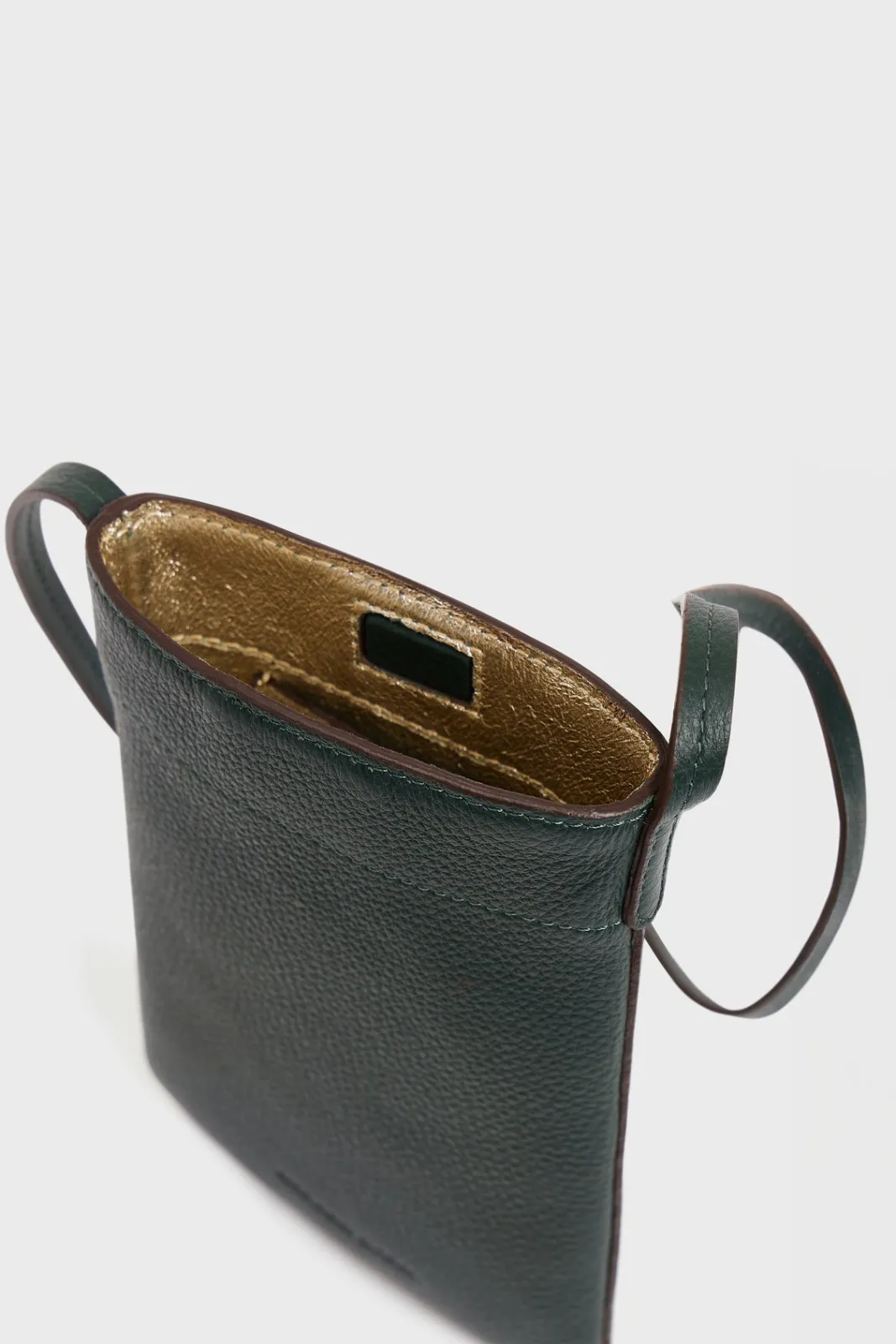 Outlet Phoneholder in leather metallic inside - LADYPHONE Leather Goods