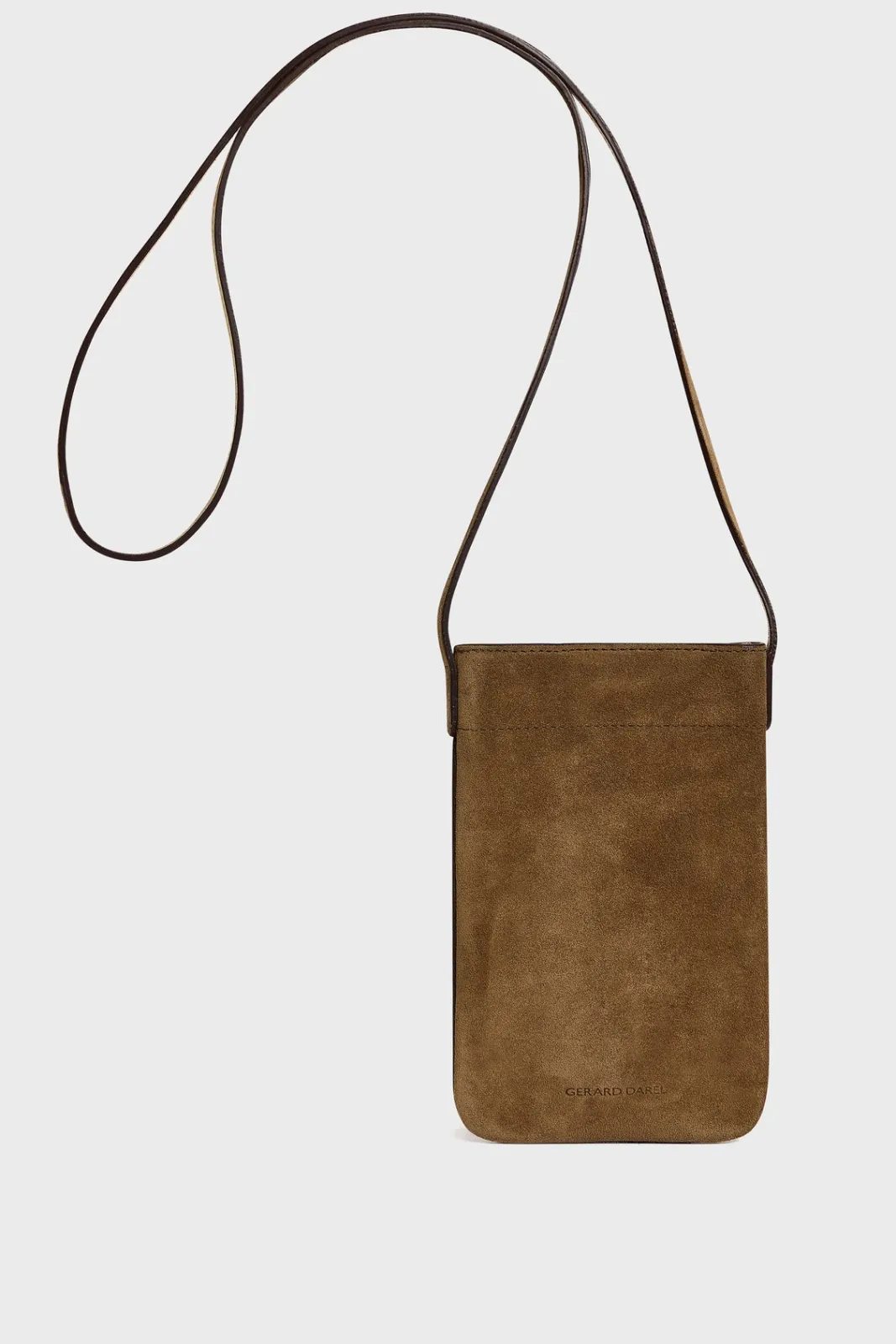 Sale Phoneholder in suede leather metallic inside - LADYPHONE Leather Goods