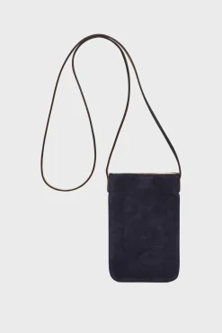 Hot Phoneholder in suede leather metallic inside - LADYPHONE Shoulder Bags|Leather Goods