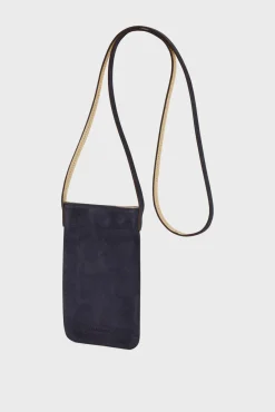 Hot Phoneholder in suede leather metallic inside - LADYPHONE Shoulder Bags|Leather Goods