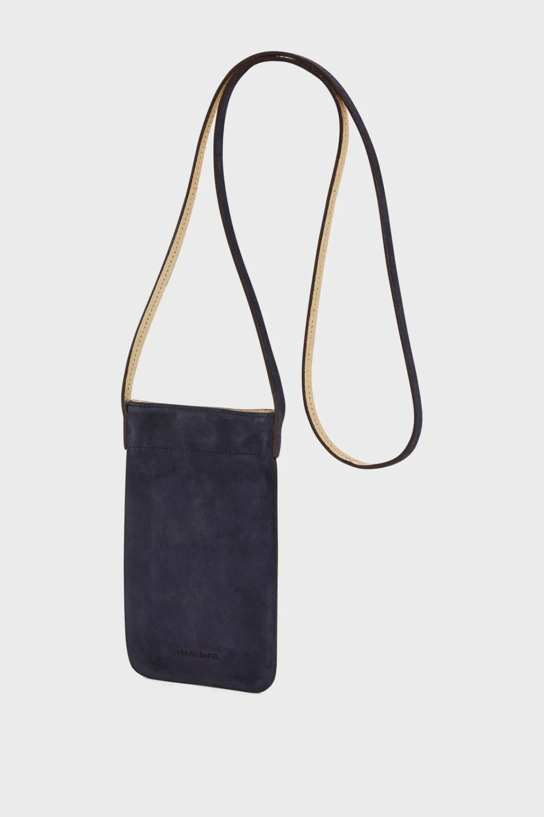 Hot Phoneholder in suede leather metallic inside - LADYPHONE Shoulder Bags|Leather Goods