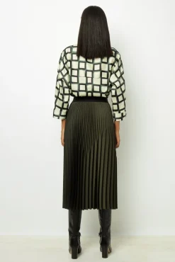 Discount Plain pleated midi skirt - CHARLENE Skirts