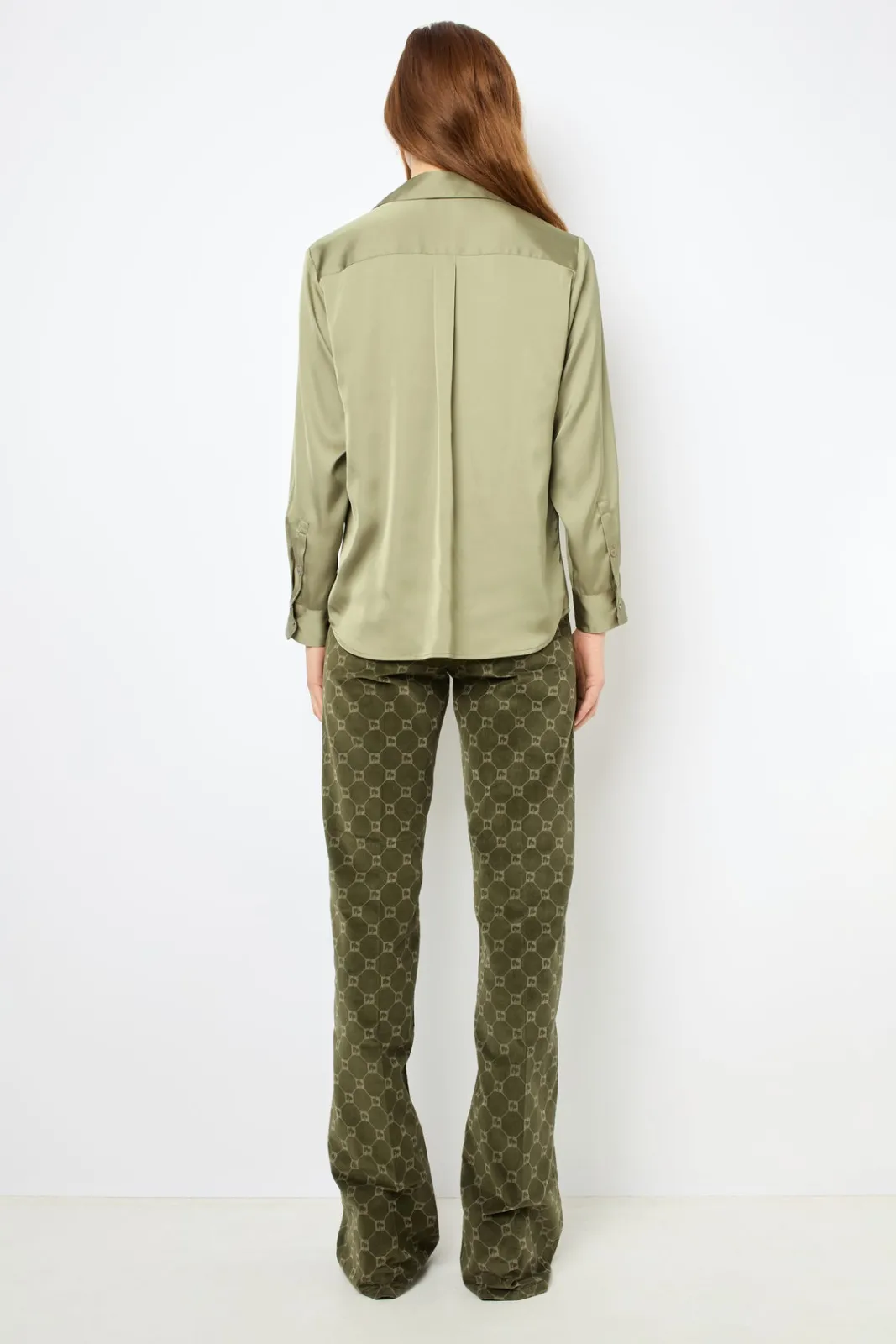 Outlet Plain satin blouse - BRIGITTE Shirts & Blouses