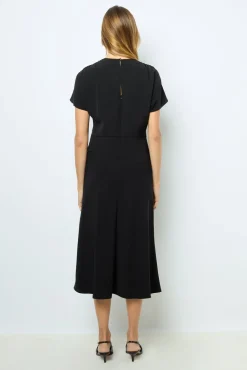 Best Plain waisted midi dress - SERGINA Dresses