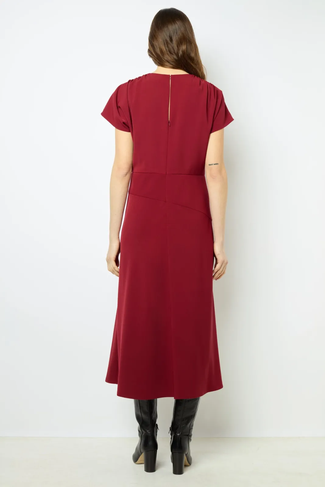 New Plain waisted midi dress - SERGINA Dresses