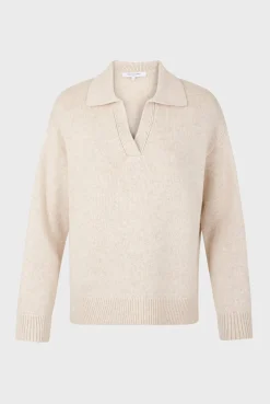 Outlet Plain wool polo shirt - JANA Knitwear