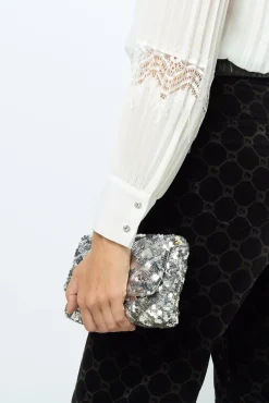 Fashion Pleated lace top - BELLINE Shirts & Blouses